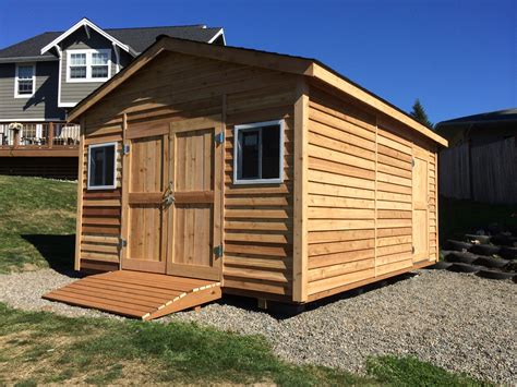 Leave your paver patio nice and open for ease of use between your main shed and your attached storage shed. 12X16 Standard Shed