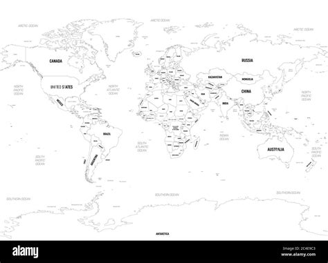 Mapa Del Mundo Mapa Político De Alto Nivel De Detalle Del Mundo Con El
