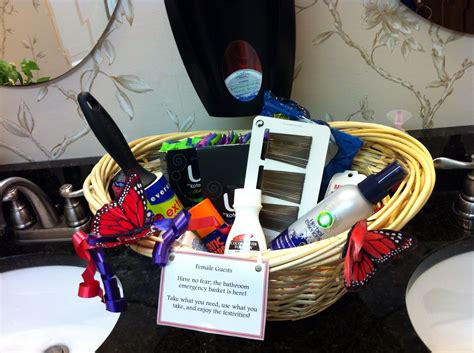 Tips for creating the perfect wedding bathroom baskets. Bathroom basket | Bathroom baskets, Picnic basket, Basket