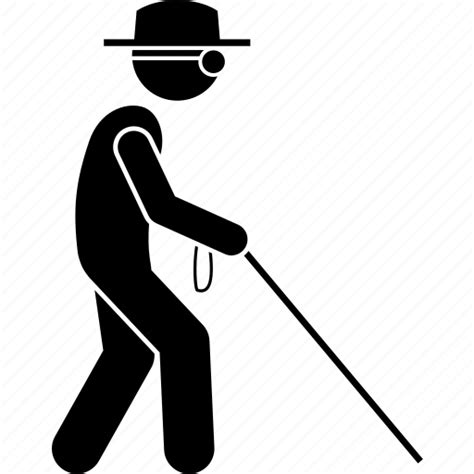 Blind Disability Disabled Man Walking Icon Download On Iconfinder