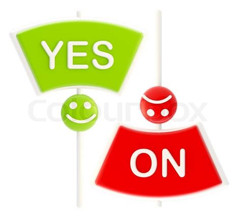 Yes Ans No Signs Isolated Stock Photo Colourbox