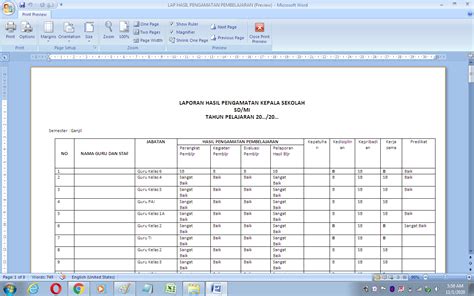 Maybe you would like to learn more about one of these? Contoh laporan hasil pengamatan kepala sekolah terhadap ...