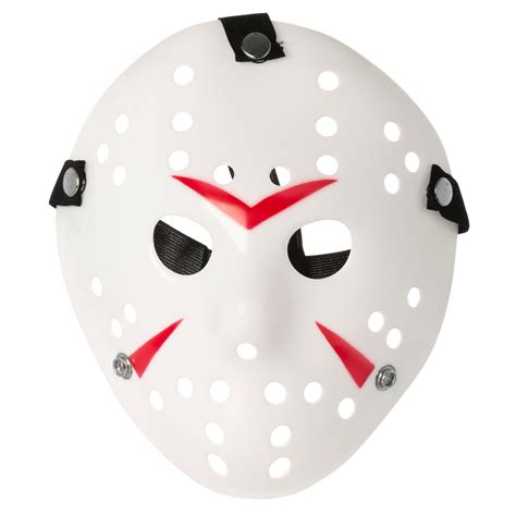 Adult Red White Halloween Hockey Style Hacker Horror Hockey Face Masks