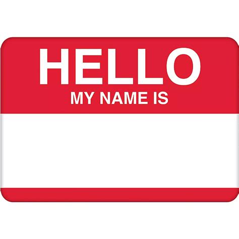 Hello Name Tags Printable