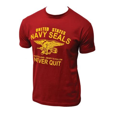 Tee Shirt Naval Seal Never Quit Doursoux