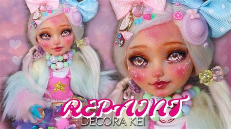 Repaint Harajuku Decora Kei Custom Ooak Doll Ever After High Tutorial
