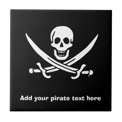 Jolly Roger Pirate Flag Ceramic Tile Zazzle