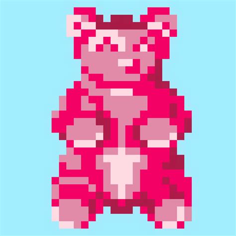 Gummy Bear Pixelart 32x32 5 Colors🐻🍬 Pixel Art Minecraft Art Art