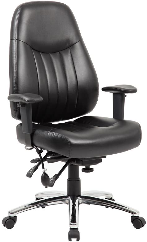 Set on castors, they're easy to manoeuvre, giving you plenty of flexibility and movement around the office. Alpha 24 Hour Leather Task Chair | 24 Hour Office Chairs