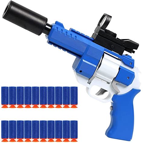 Buy B K Electric Motorized Toy Revolver Foam Shooting Gun Soft Foam Blaster Toy Dart Gun Pcs