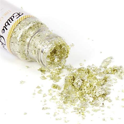 Buy Edible Gold Flakes 100mg 24k Drink Glitter Edible Dust Pure Gold