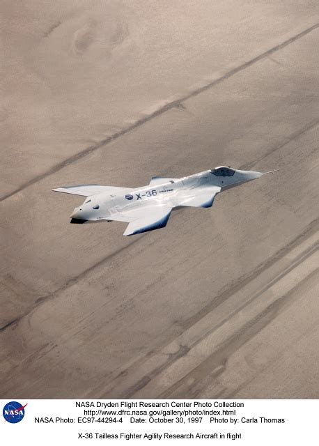 X 36 Ec97 44294 4 X 36 Tailless Fighter Agility Research Aircraft In