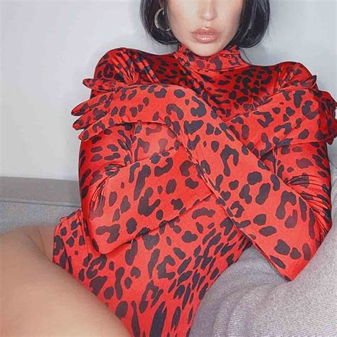 Angeblich Linderung Sonnig Sexy Leopard Print Bodysuit Harpune Ansatz Wasser