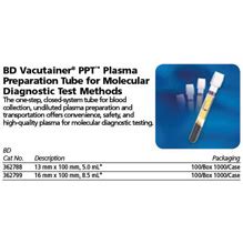 BD VACUTAINER PPT Plasma Preparation Tube For Molecular Diagnostic Test