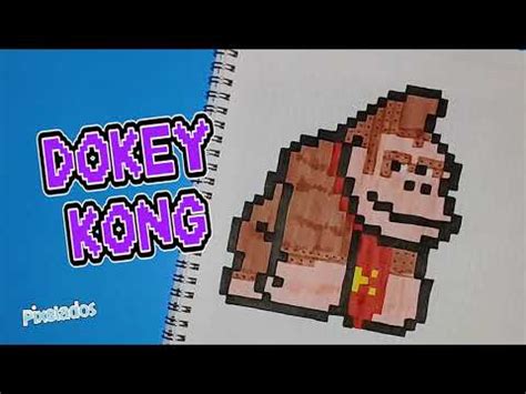 COMO DIBUJAR DONKEY KONG PIXEL ART PIXELADOS YouTube