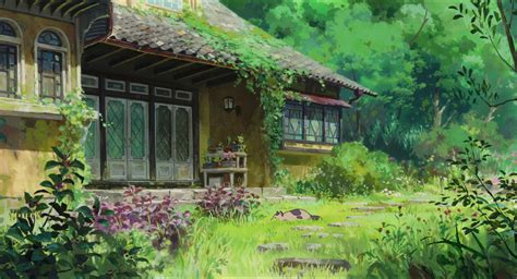 Wallpaper Garden Anime House Village Farm Studio Ghibli