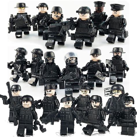 Swat Police Minifigures Compatible Lego Swat Police