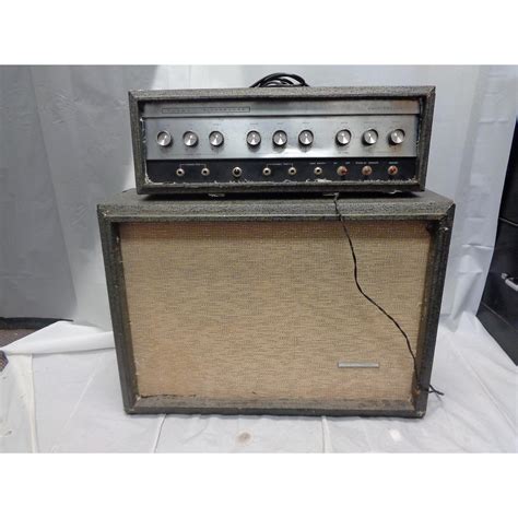 Vintage 1960s Sears Silvertone Twin Twelve Stack Tube Guitar Amp Head