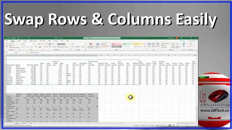 Easily Swap Rows Columns In Excel Youtube