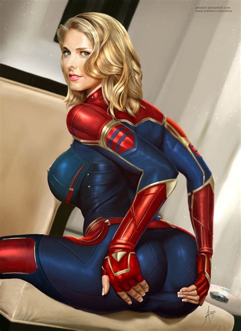 A Drawing Of A Woman Dressed As Captain America Sitting On A Couch With