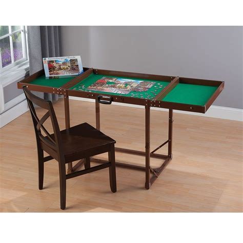 The Easy Fold And Store Puzzle Table   Hammacher Schlemmer  