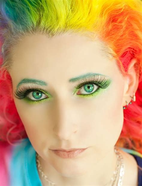Rainbow Hair And Green Eye Makeup Hair Colour For Green Eyes Makeup