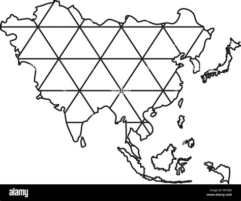 Icono De Mapa De Asia Sobre Fondo Blanco Ilustraci N Vectorial Imagen