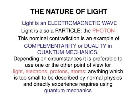 Ppt The Nature Of Light Powerpoint Presentation Free Download Id