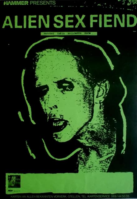 Alien Sex Fiend 1987 Tourplakat Concert Here Cum Germs Tourposter Luisposter Poster