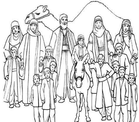 Use the leah and rachel coloring page as a fun activity for your next children's sermon. Jacob's Family Coloring Page - Bijbel kleurplaten ...