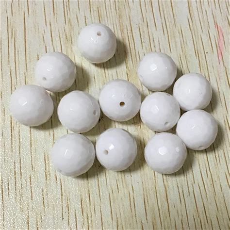 Choose Size 10mm12mm14mm16mm20mm White Color Chunky Solid Faceted
