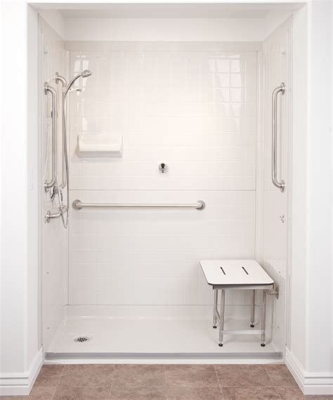 Best Bath Accessible Shower Ada Compliant Complete With Shower Seat Grab Bars And Barrier Free