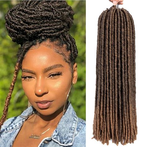 6 Packslot Dreadlocks Crochet Braids Soft Faux Locs Crochet Hair Synthetic