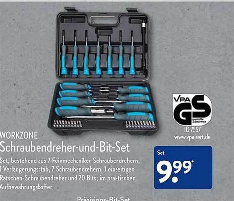 Workzone Schraubendreher Und Bit Set Angebot Bei Aldi Nord