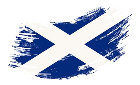 Scottish Flag Grunge Brush Background Vector Illustration Stock