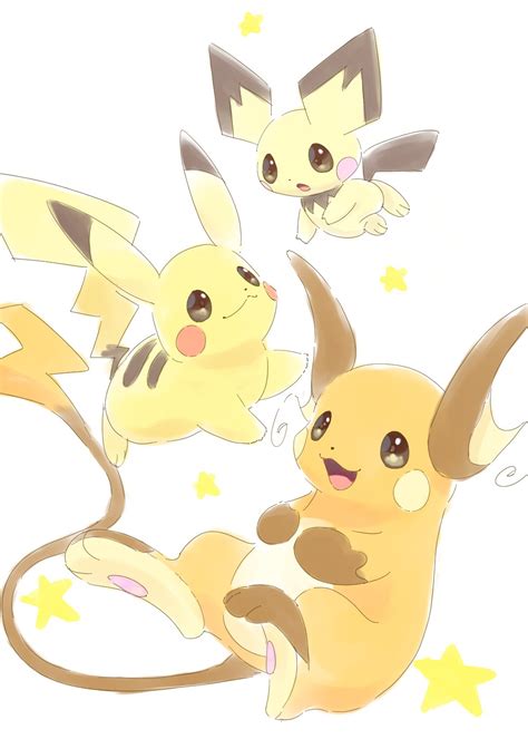 According to local rumors, cleffa are often seen in places where shooting stars have fallen. Raichu, Pikachu y Pichu | Pikachu evolution, Pichu pikachu ...