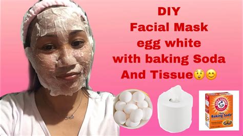 Diy Facial Maskegg White With Baking Soda And Tissuemomydez Vlog