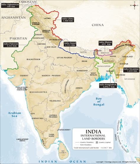 Political Map Of India With State Boundaries India States And Union