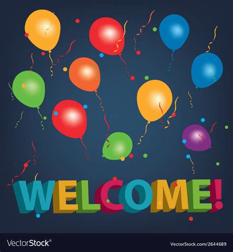 A Welcome Message In Party Background Royalty Free Vector