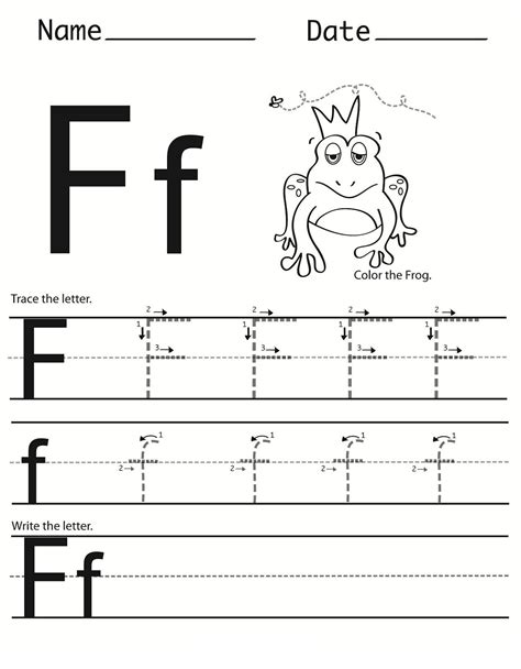 Letter F Worksheet For Preschool And Kindergarten Free Printable