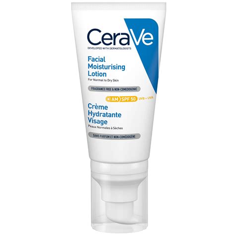 CeraVe AM hidratáló arckrém Ceramiddal SPF 50 Normál és száraz bőrre