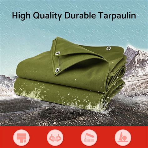 3 Types Army Heavy Duty Canvas Tarp Tarpaulin Sun Blocked Waterproof Dustproof Ebay