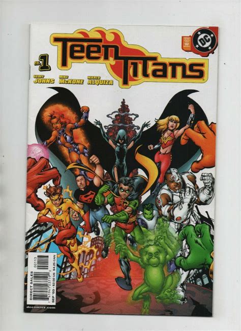 Teen Titans 1 3rd Print Geoff Johns Robin Starfire Cyborg Raven