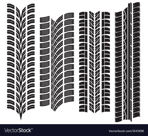 Various Tyre Treads Royalty Free Vector Image Vectorstock