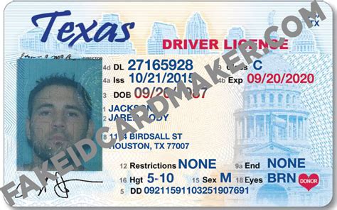 Under 21 Id Texas Texas Tx Drivers License Scannable Fake Id Idviking