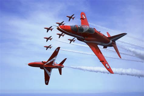 Bae Hawk T Mk1 Red Arrows Jet Team Acrobatic Royal Air Force England