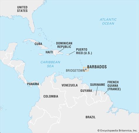 Barbados On World Map