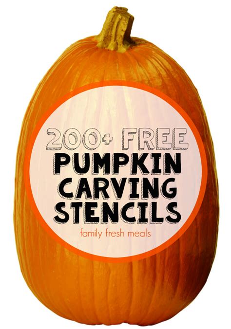 Sharing printable art for your living room, kitchen, kids' rooms and more! 200+ Free Pumpkin Carving Stencils - Family Fresh Meals