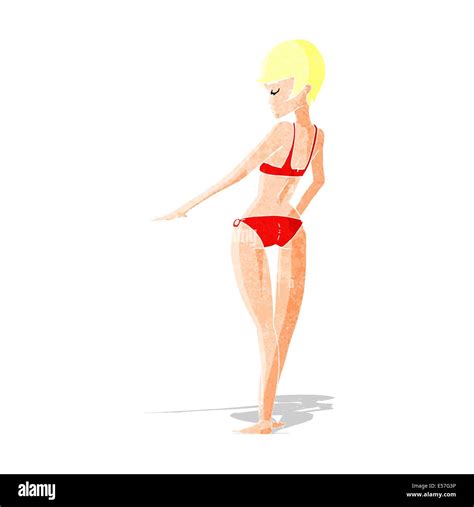 Cartoon Bikini Woman Stock Vector Image Art Alamy