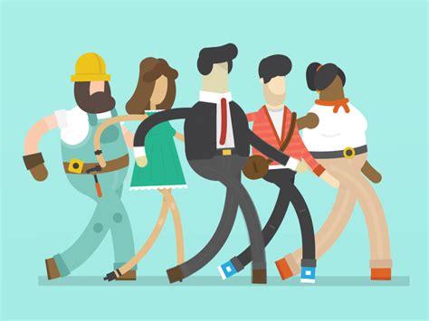 The Productivity Heroes Walking Animation Motion Graphics Animation